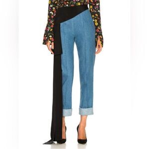 Hellessy Blue Jeans with Black overlay detail, US0